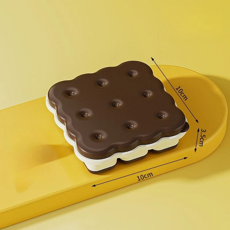Silicone Ice Cube Mold – Biscuit Shape, Easy Press Release Silicone Ice Cube Tray Babs brown