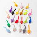 Cat Toys Faux Fur Mouse & Feather Rainbow Toy for Kittens Cat Toy Set Babs 10pcs Random Color-1