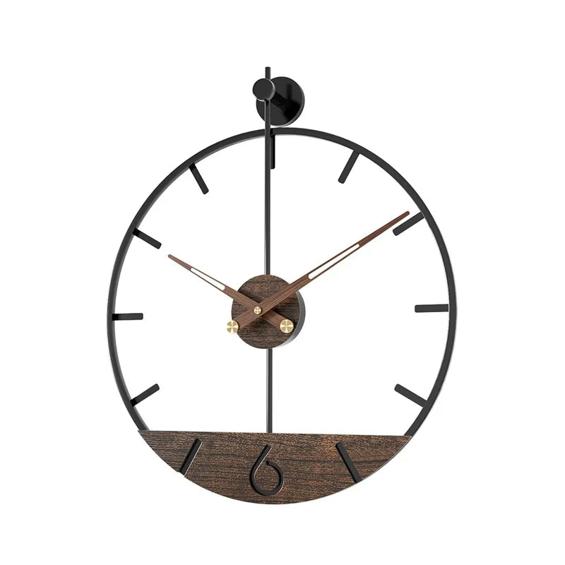 60cm Nordic 3D Silent Wall Clock – Luxury Metal Home Decor Wall Clock Babs