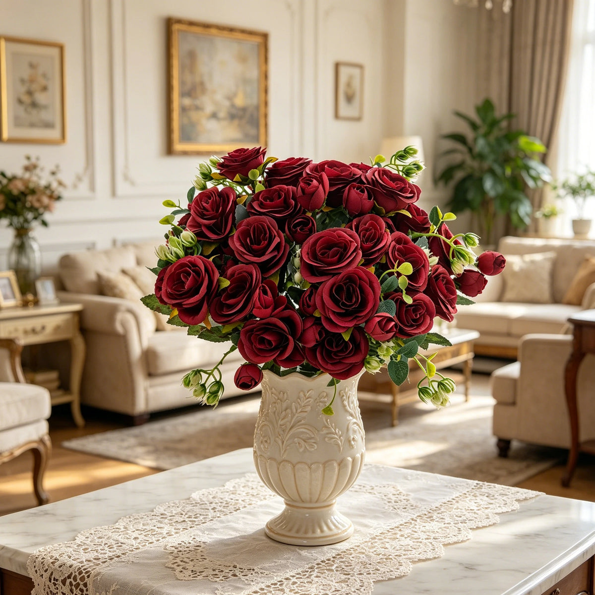 Silk Peony Artificial Flower Bouquet – Wedding & Home Décor Artificial Flower Bouquet Babs