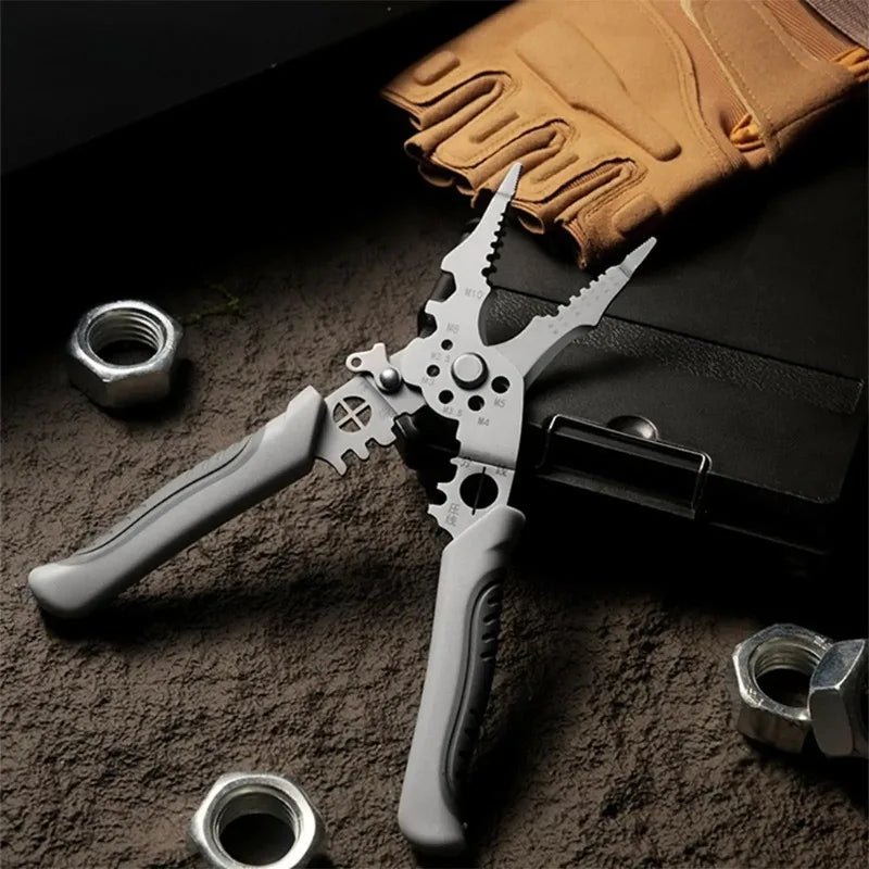 10-in-1 Wire Stripper Pliers – Heavy Duty Crimping & Cutting Wire Stripper Pliers Babs