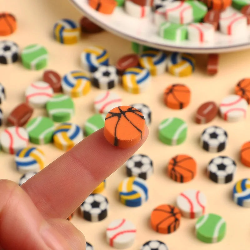 Sports Mini Erasers Bulk 50/100 Pcs – Kids Party Favors Novelty Mini Erasers Babs
