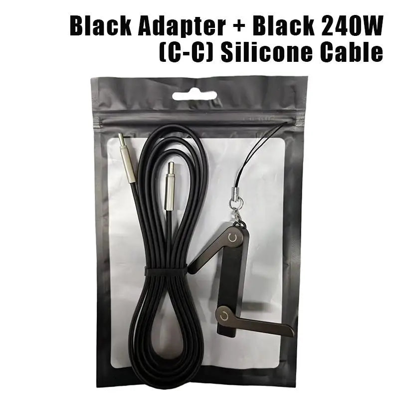 240W USB-C Fast Charging Adapter with Foldable Phone Stand USB-C Charging Adapter Babs A5