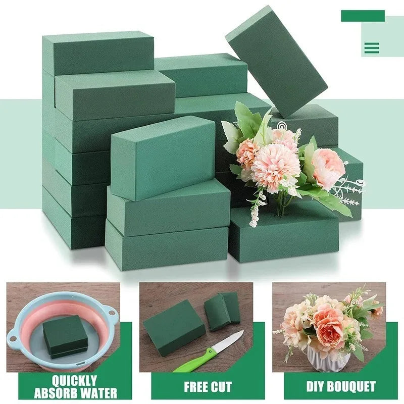 Green Floral Foam Brick – Wedding, DIY & Holiday Flower Décor Floral Foam Brick Babs