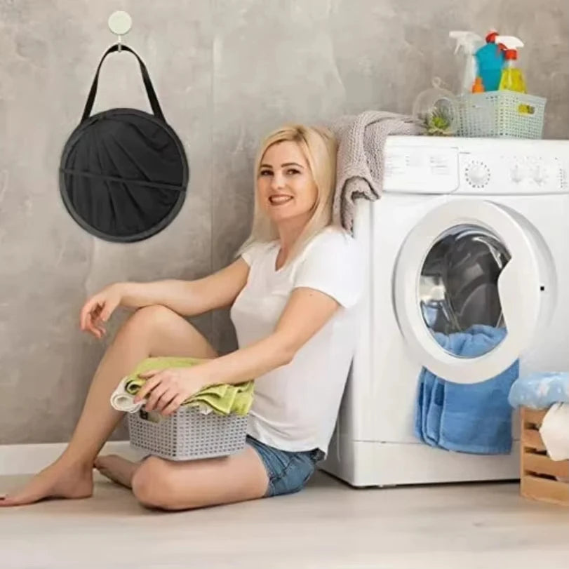 Foldable Pop-Up Laundry Basket – 26-Inch Polyester Hamper Foldable Laundry Hamper Babs