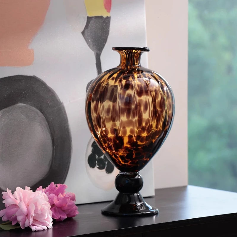 Modern Glass Vase for Living Room, Coffee Table & Desktop Glass Vase Babs