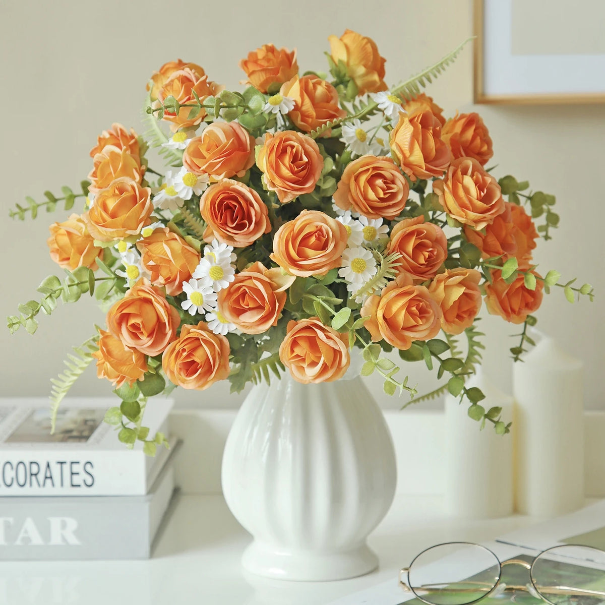 Silk Rose Artificial Flowers – Wedding & Home Décor Bouquet Artificial Flower Bouquet Babs