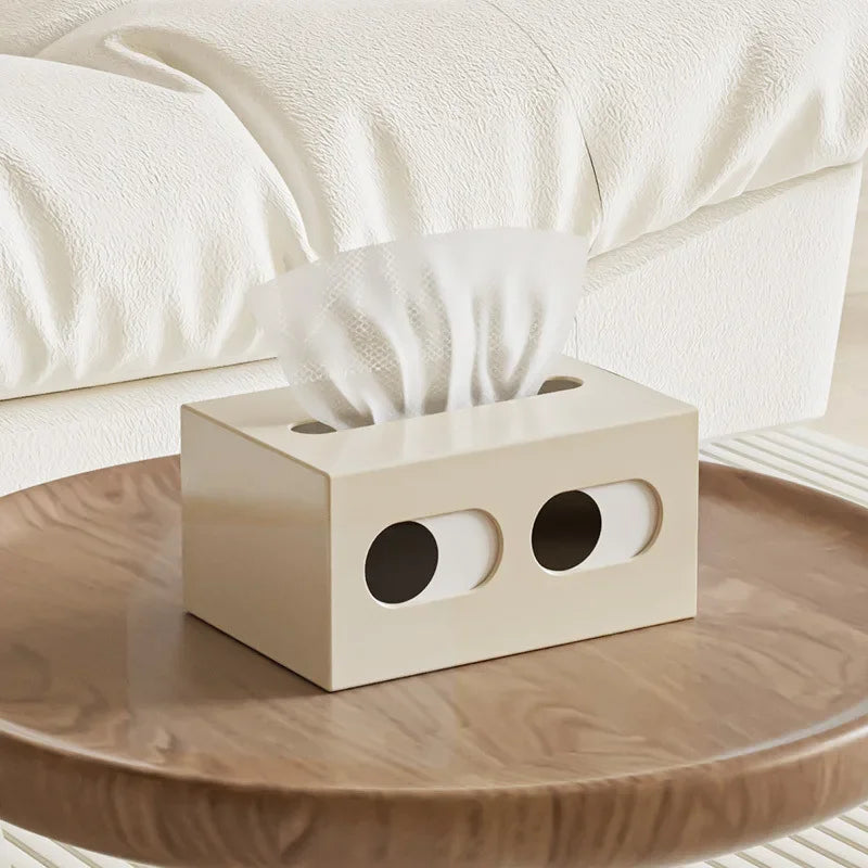 Modern Rectangle Tissue Box Cover – Decorative Home Holder Tissue Box Cover Babs White