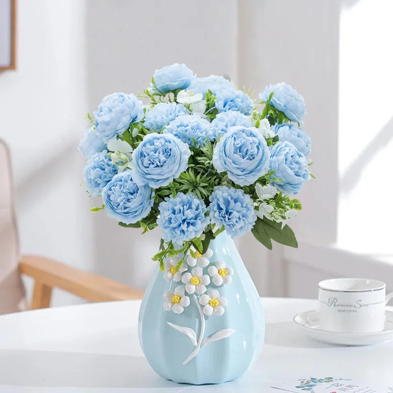 Artificial Bulbous Chrysanthemum Bouquet – Wedding & Home Decor Artificial Flower Bouquet Babs