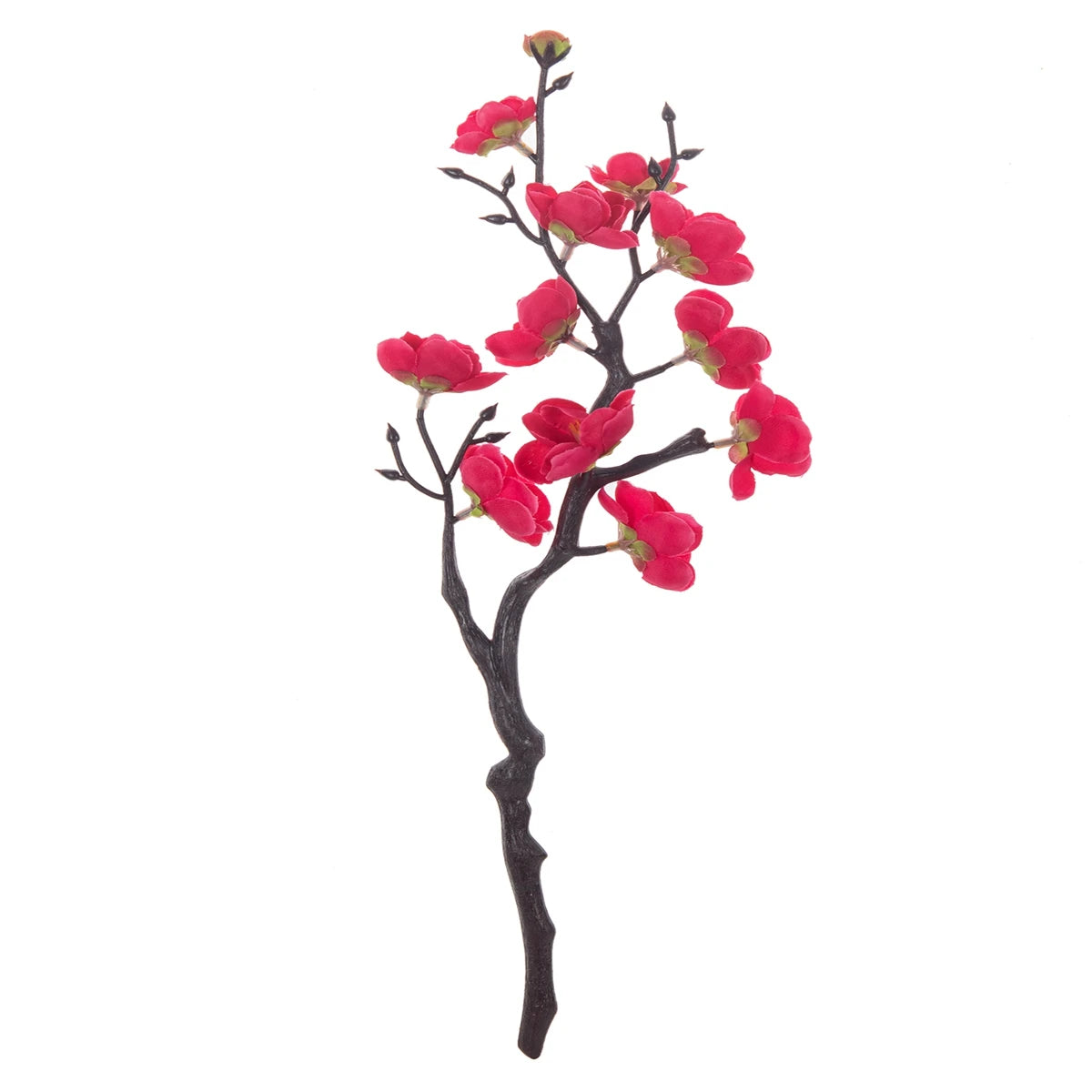 Silk Plum Blossom Branch Artificial Flowers | Wedding & Home Decor Artificial Flower Branch Babs Rose Red 1 pc