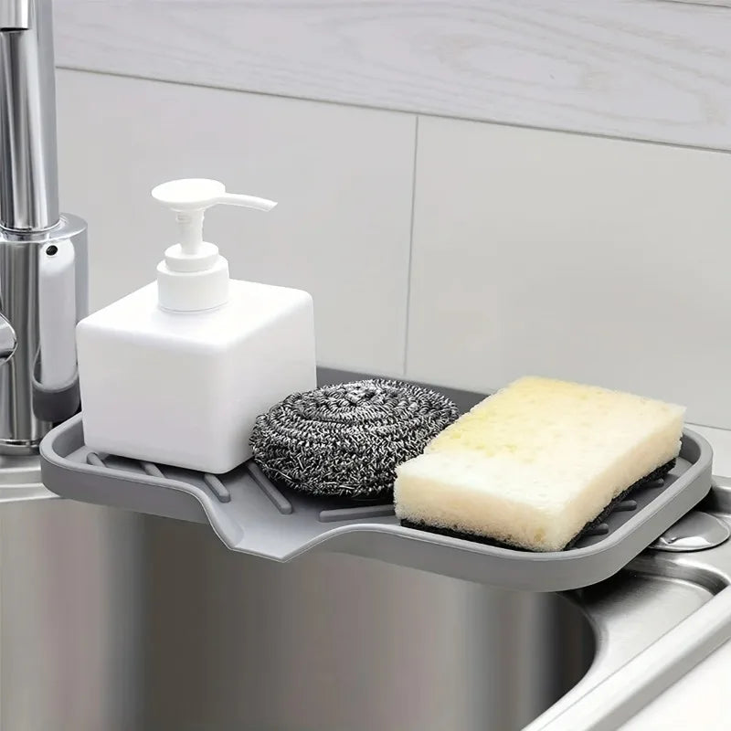 Japanese Silicone Soap Dish with Drainage – Sink Storage Tray Silicone Soap Dish Babs