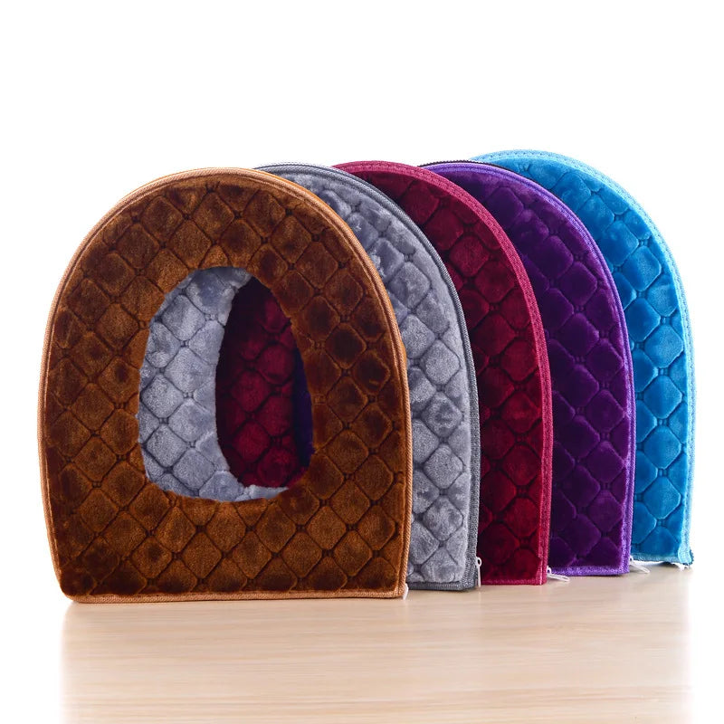 Soft Plush Toilet Seat Cover – Warm Washable O-Shape Cushion Toilet Seat Cover Babs