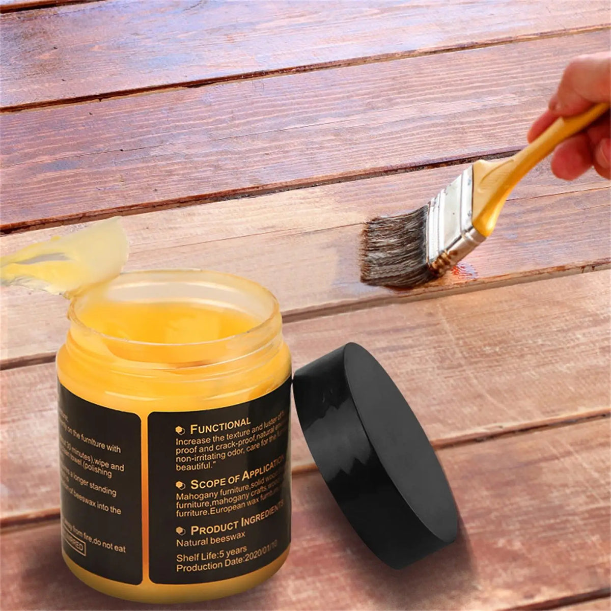 Natural Beeswax Furniture Polish & Wood Cleaner – 80g Furniture Wax Polish Babs