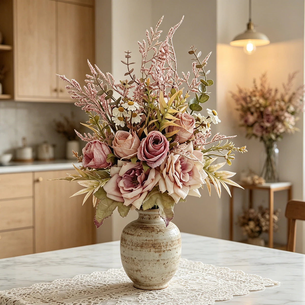 Silk Artificial Peony & Hydrangea Bouquet – Wedding & Home Décor Artificial Flower Bouquet Babs