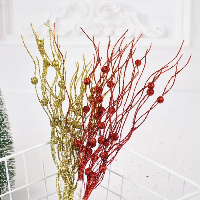 Christmas Glitter Berry Stem Branches – Xmas Tree & Vase Decor Christmas Tree Ornament Babs