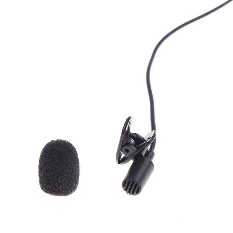 3.5mm Clip-On Condenser Mic for PC Laptop – 1.5M Cable Clip-On Microphone Babs