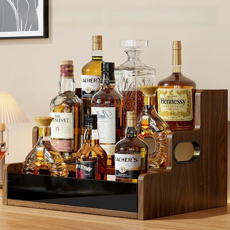 Wooden Wine Rack Vertical Display Holder – Luxury Bar Decor Wine Rack Babs