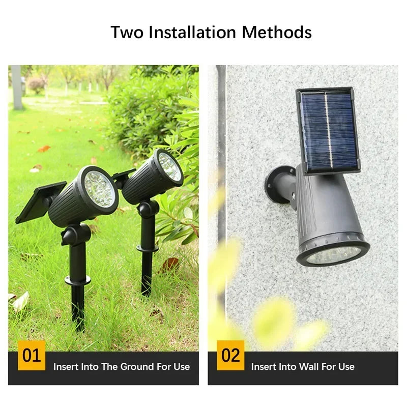 Solar LED Spotlight – Waterproof Outdoor Garden Landscape Light Solar Garden Spotlight Babs