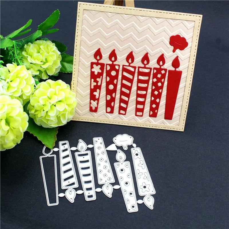 Birthday Candle Metal Cutting Dies Scrapbooking Stencil Template Metal Cutting Die Babs