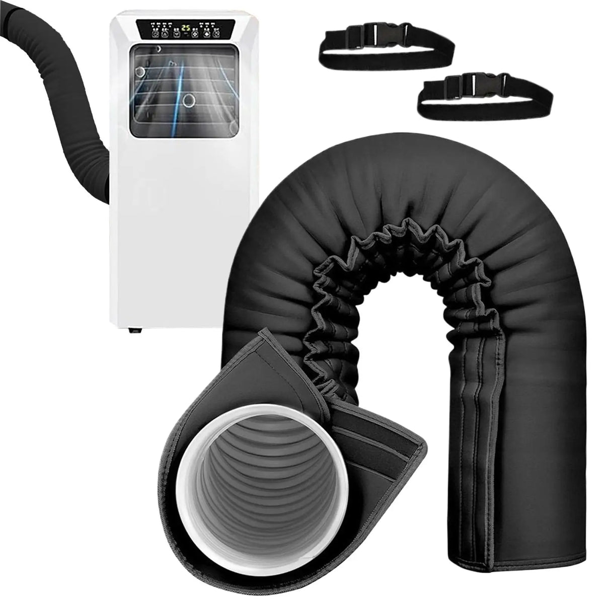 Portable AC Hose Insulation Sleeve with Adjustable Straps AC Duct Insulation Sleeve Babs