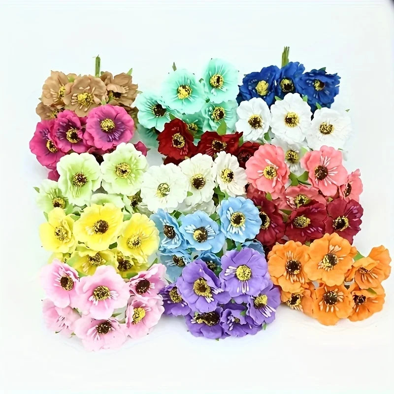 Silk Artificial Mini Flower Bouquet for Wedding & Home Décor Artificial Silk Flowers Babs