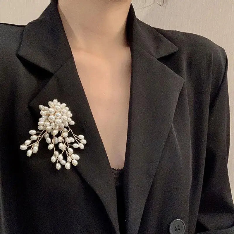 Vintage Pearl Flower Brooch Pin | Wedding Fashion Jewelry Pearl Brooch Pin Babs