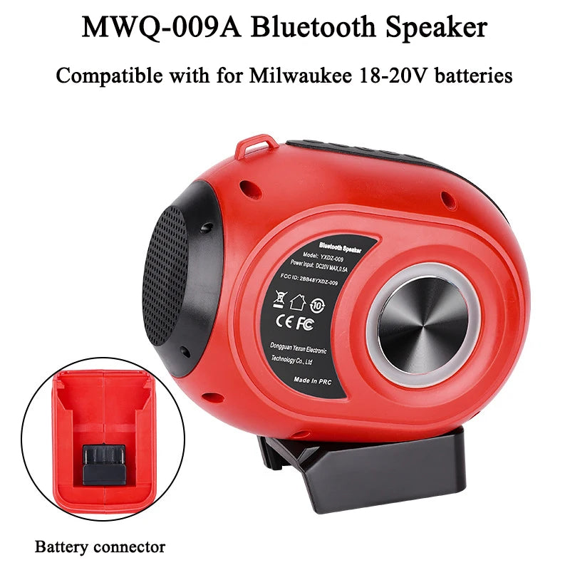 Jobsite Bluetooth Speaker – Fits Makita/DeWalt/Milwaukee 18-20V Bluetooth Jobsite Speaker Babs For Milwaukee