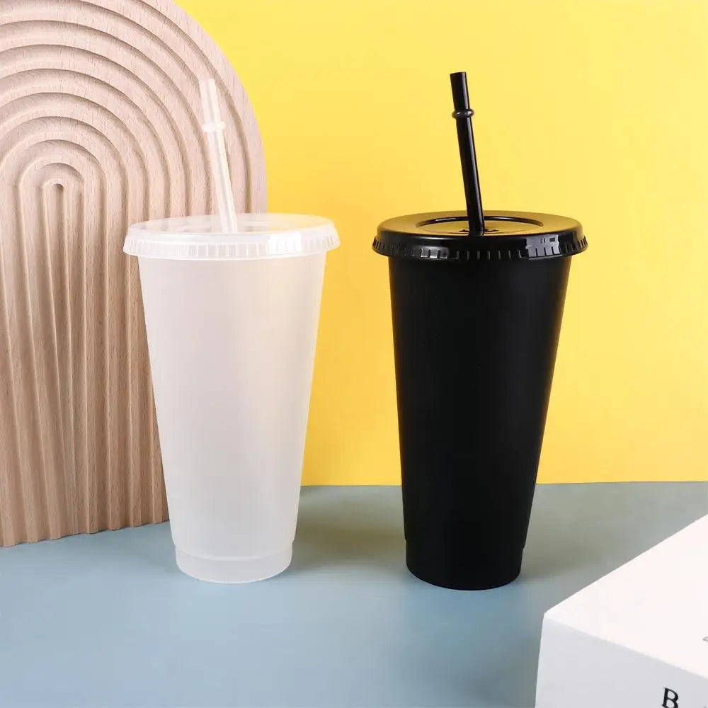 Color-Changing Straw Cup with Lid | Food Grade PP | 475–700ml Straw Cup Babs