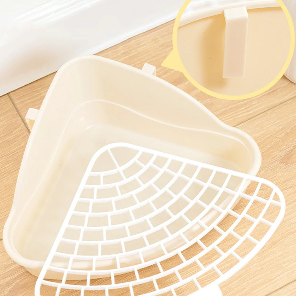 Corner Litter Tray for Rabbits, Ferrets & Small Pets Small Pet Litter Tray Babs