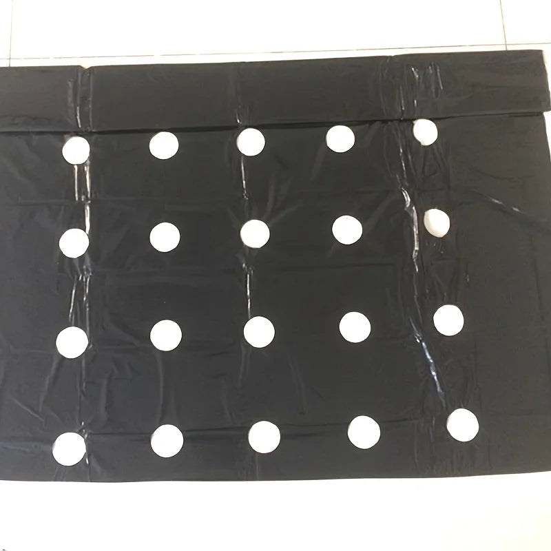 Garden Weed Control Barrier Film with Planting Holes | PE Mulch Garden Mulch Film Babs black