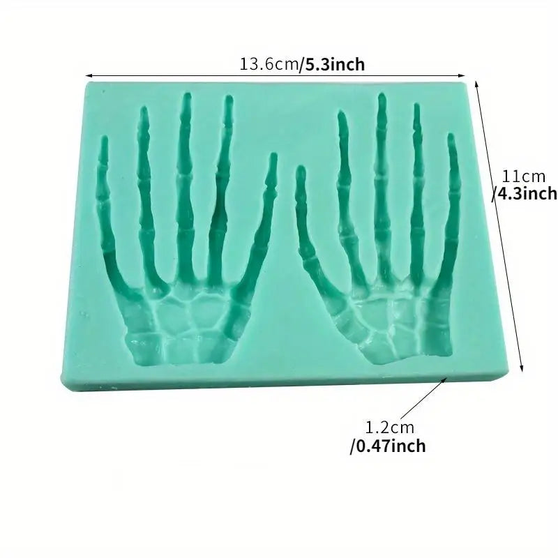 Skull Hand Halloween Silicone Mold – Fondant & Chocolate Silicone Baking Mold Babs