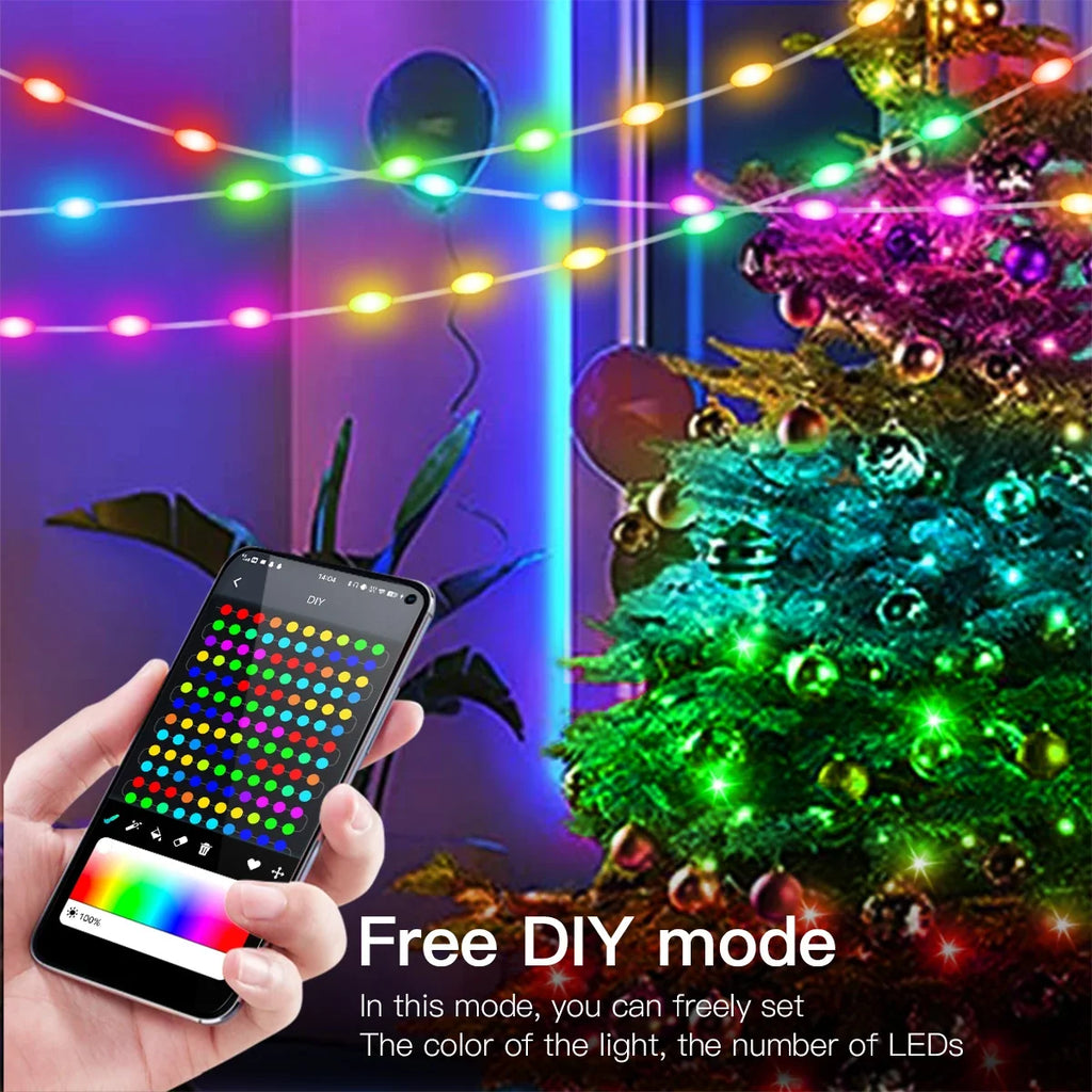 RGBIC Bluetooth LED Fairy String Lights USB – Dream Color LED Fairy String Lights Babs