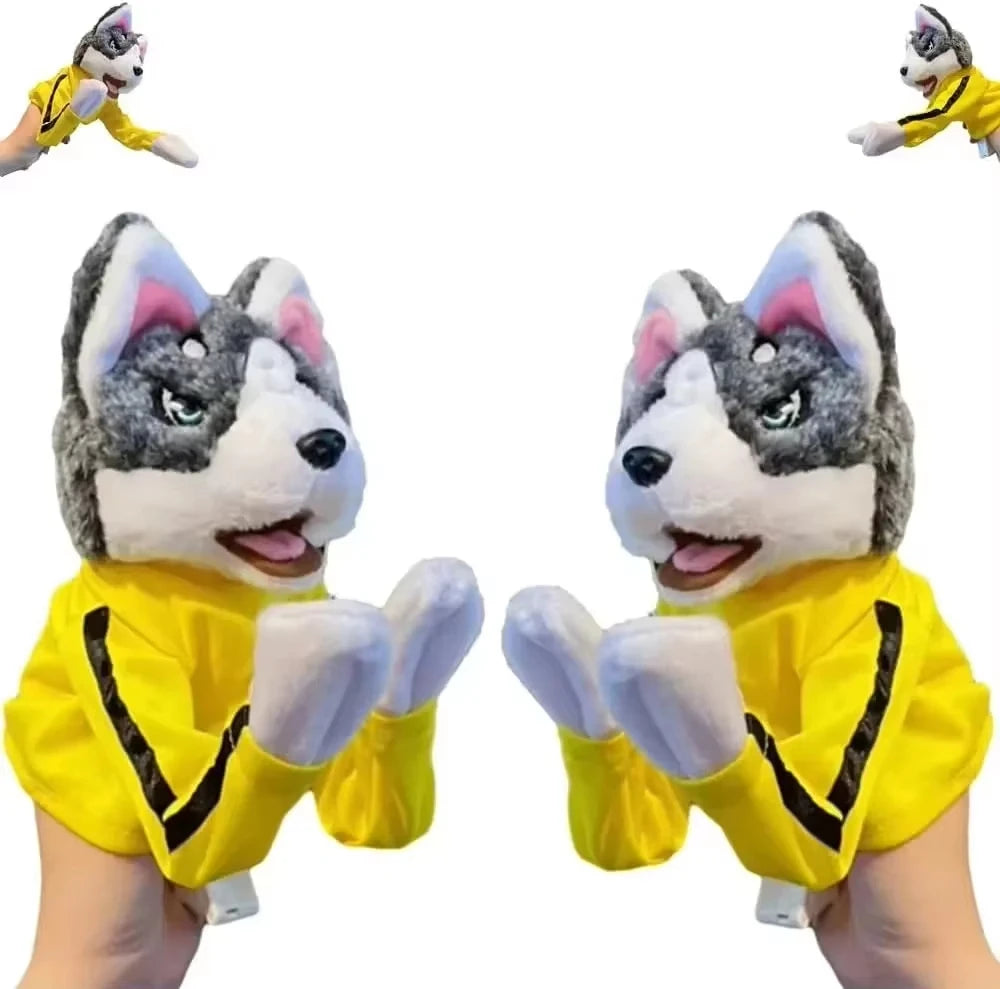 Husky Boxing Dog Hand Puppet Plush Toy – Interactive Fun Gift Hand Puppet Toy Babs 2pcs