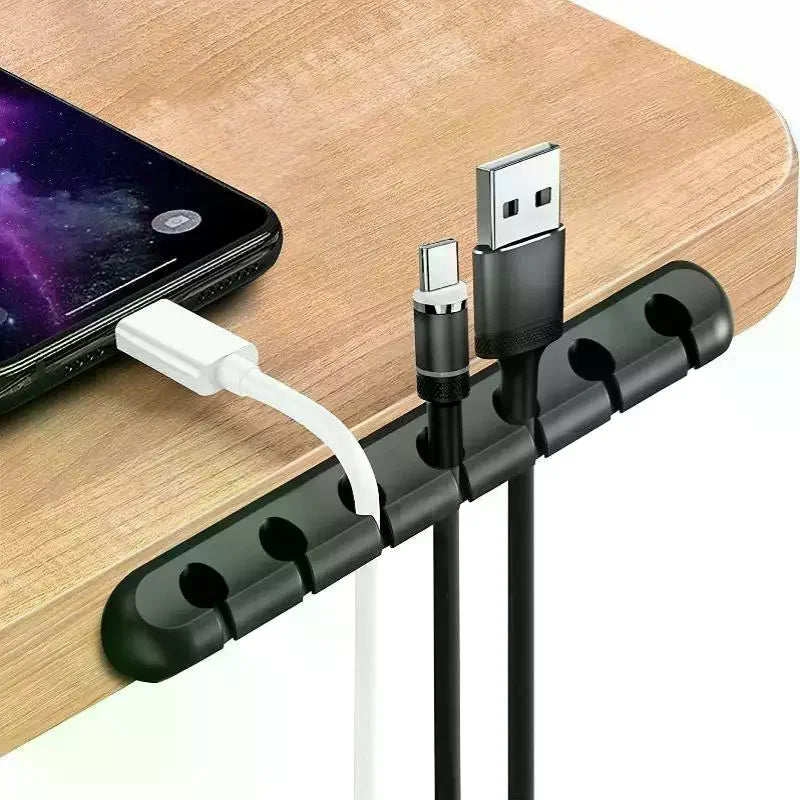 Self-Adhesive Cable Organizer Clips – 5-Slot USB Wire Manager Cable Management Clips Babs