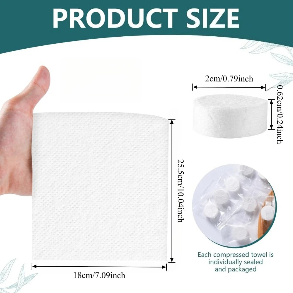 Compressed Disposable Travel Towels – Portable & Individually Wrapped Disposable Travel Towels Babs