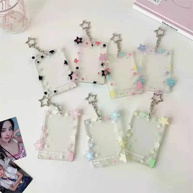 3" Colorful Star Photocard Holder Pendant | Card Organizer Photocard Holder Pendant Babs