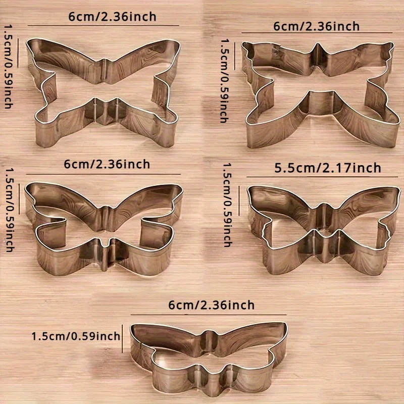Butterfly Cookie Cutters – Stainless Steel Baking Molds Set Cookie Cutter Set Babs