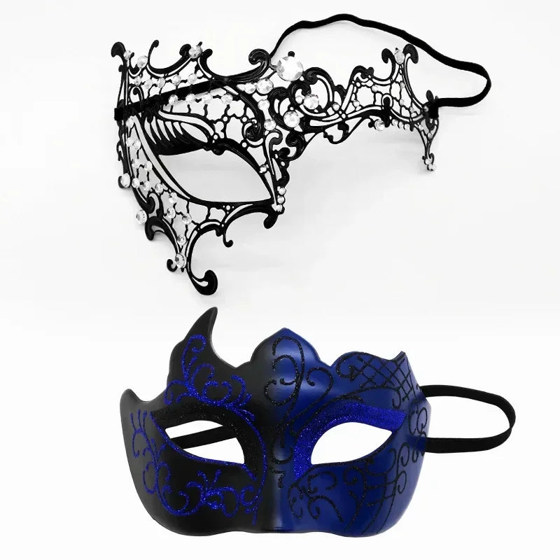 Couple Masquerade Masks Set – Halloween Carnival Cosplay Party Masquerade Mask Set Babs 10a