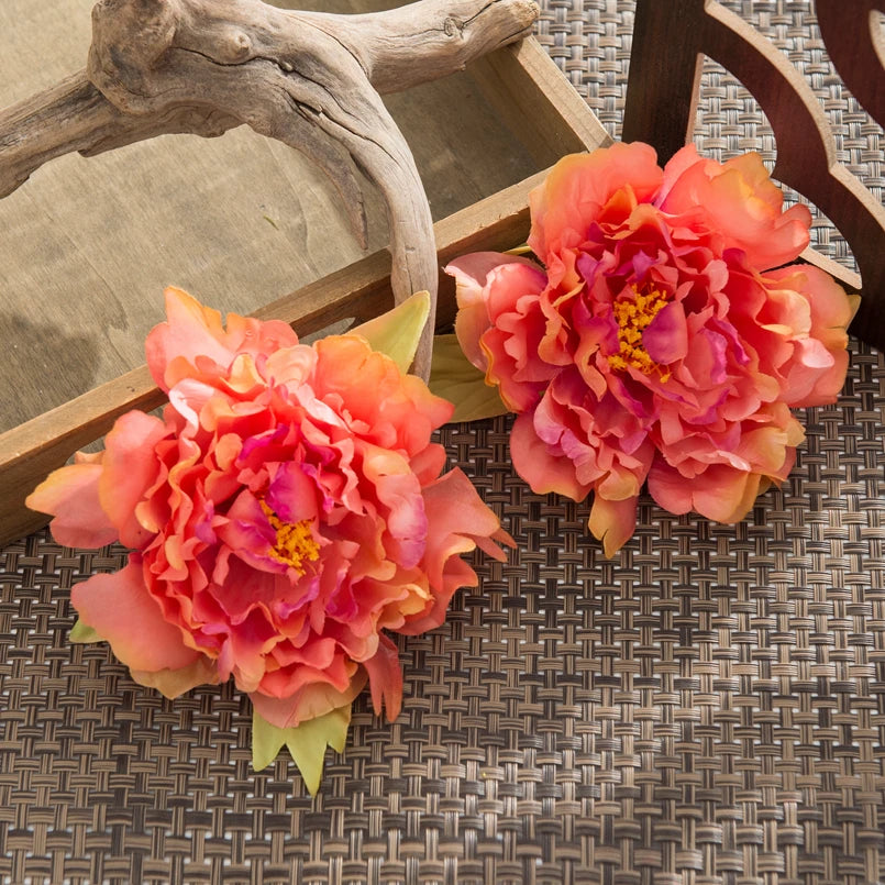 Silk Peony Artificial Flowers 10/20pcs – Wedding & Home Décor Artificial Silk Flowers Babs Red 10 pcs