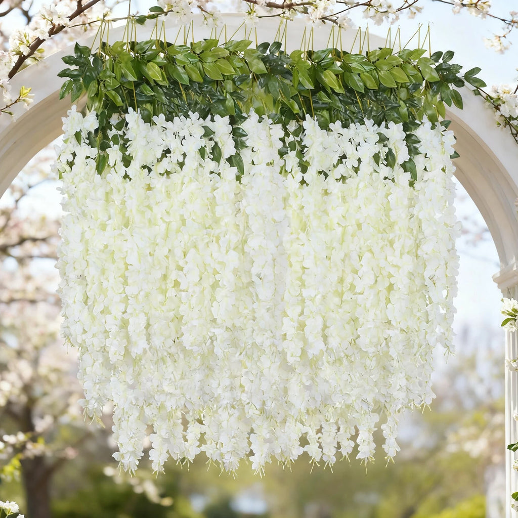 12Pcs Silk Artificial Flower Rattan Vines – Wedding & Home Decor Artificial Flower Vine Babs