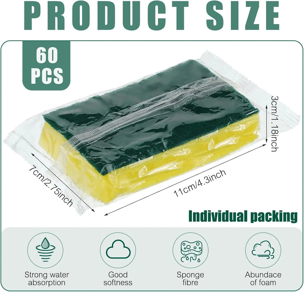 Heavy Duty Dish Scrubber Sponge – Stink-Free Kitchen Cleaning Kitchen Scrubber Sponge Babs