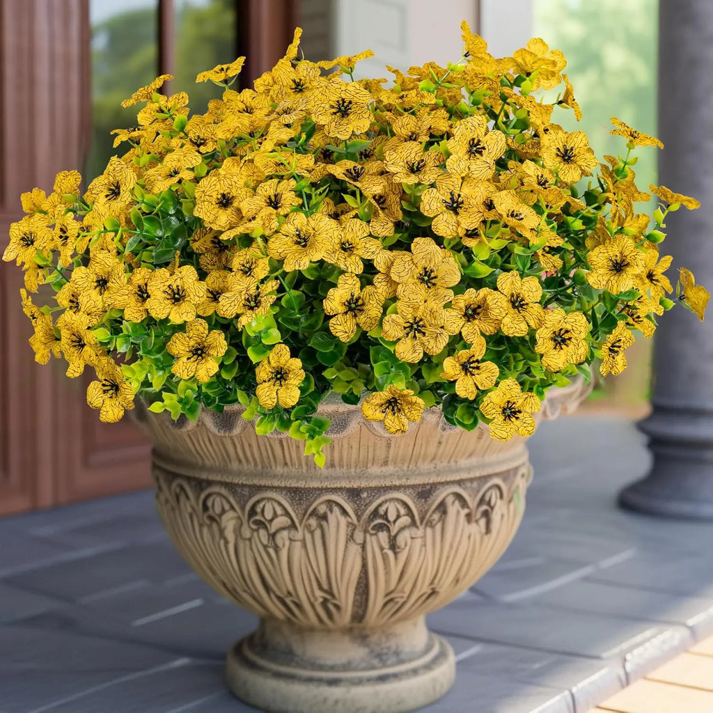 6-Piece Artificial Silk Flowers – Eucalyptus & Floral Home Decor Artificial Flower Set Babs