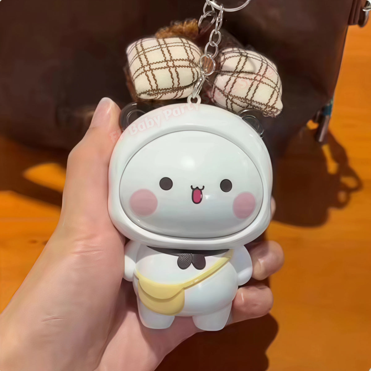 Kawaii Panda Bubu & Yier Face Changing Keychain Doll Keychain Pendant Doll Babs