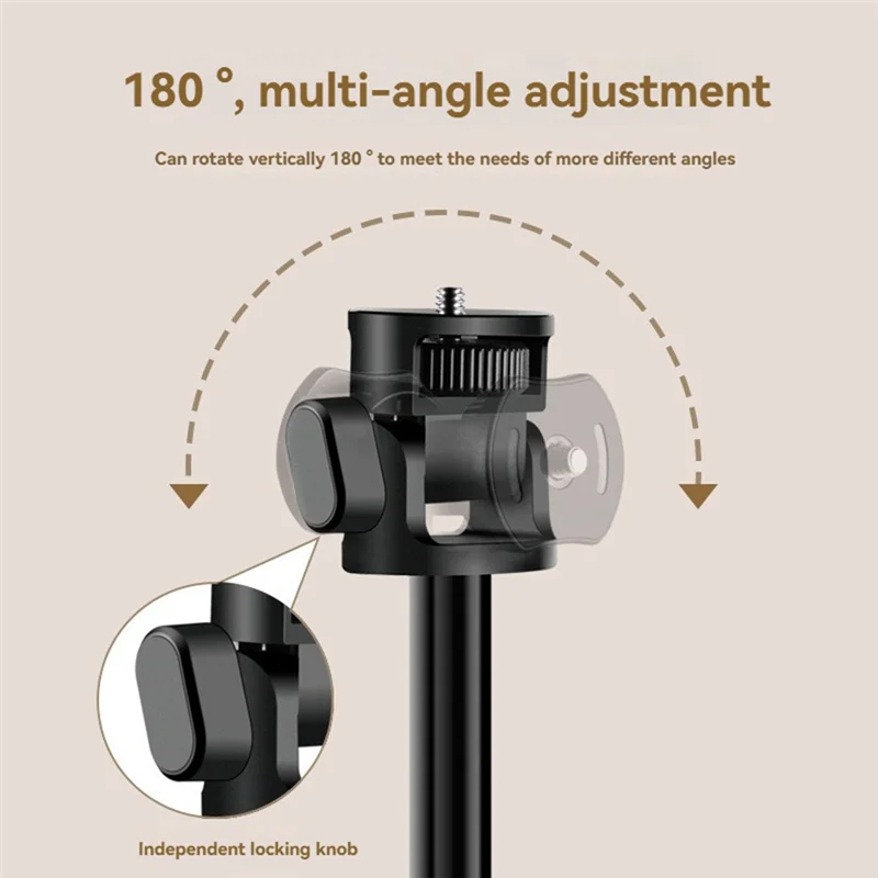 Portable Extendable Tripod Light Stand – 360° Ball Head, 1/4" Mount Camera Tripod Stand Babs