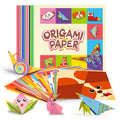 Kids' Colorful Double-Sided Origami Paper Set & Instructions Kids Origami Craft Set Babs Animal style