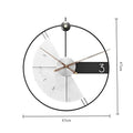 Modern Silent Wall Clock – Nordic Minimalist Metal, 63cm Silent Wall Clock Babs Simple Wall Clock