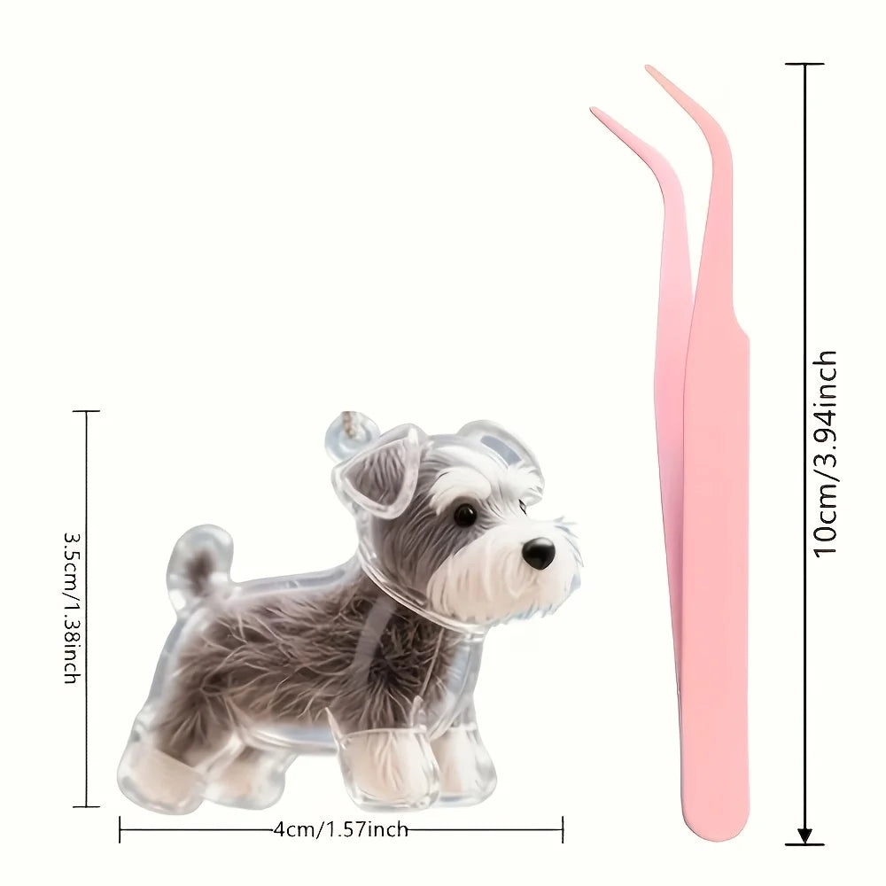 Dog Hair Keychains Set of 2 with Tweezer – Pet Keepsake Pet Keepsake Keychain Babs