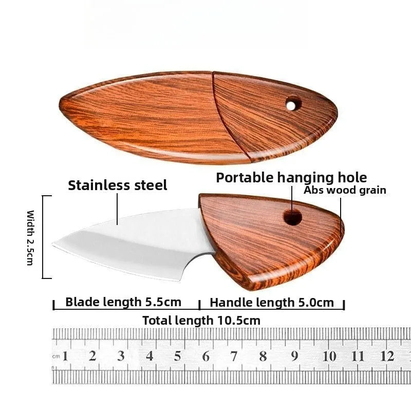 Mini EDC Pocket Knife – Wooden Handle & Stainless Steel Blade EDC Pocket Knife Babs