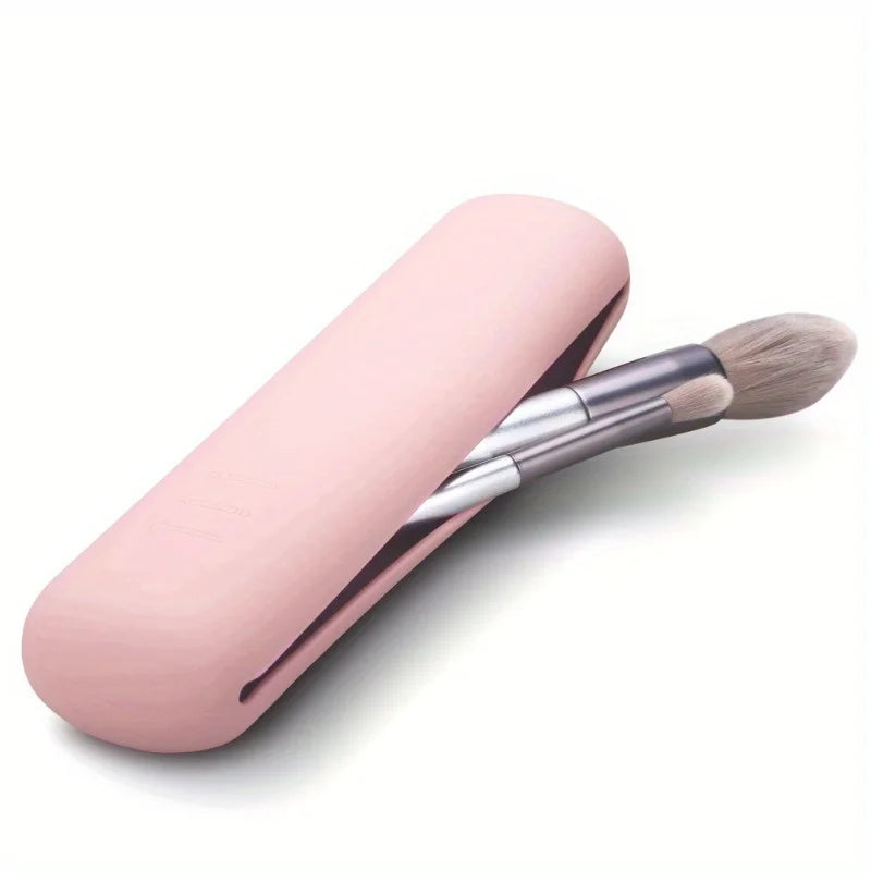 Travel Silicone Makeup Brush Bag & Cosmetic Organizer Makeup Brush Bag Babs Pink