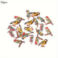50pcs Bird Pattern Wooden Buttons Set – DIY Sewing & Crafts Wooden Craft Buttons Babs 50pcs